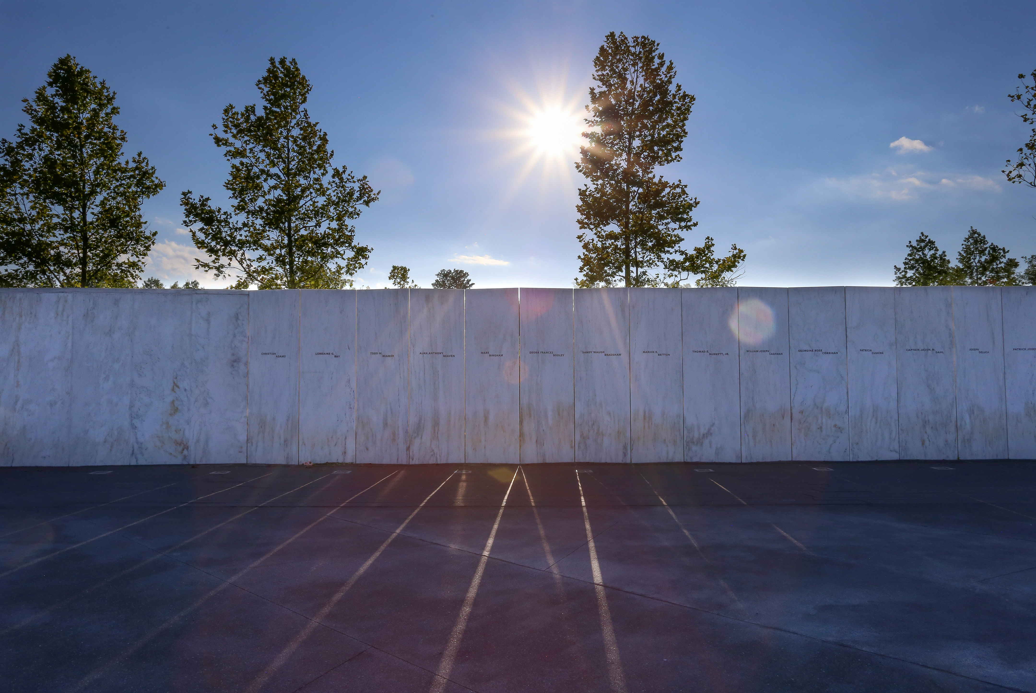 Wall of Names during sunset.